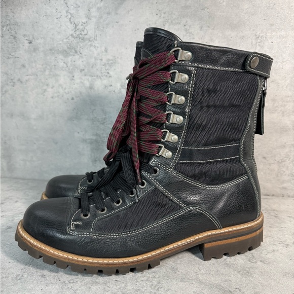 Rare Diesel The Dunes JBD combat boots in black leather size 45 - Picture 2 of 8